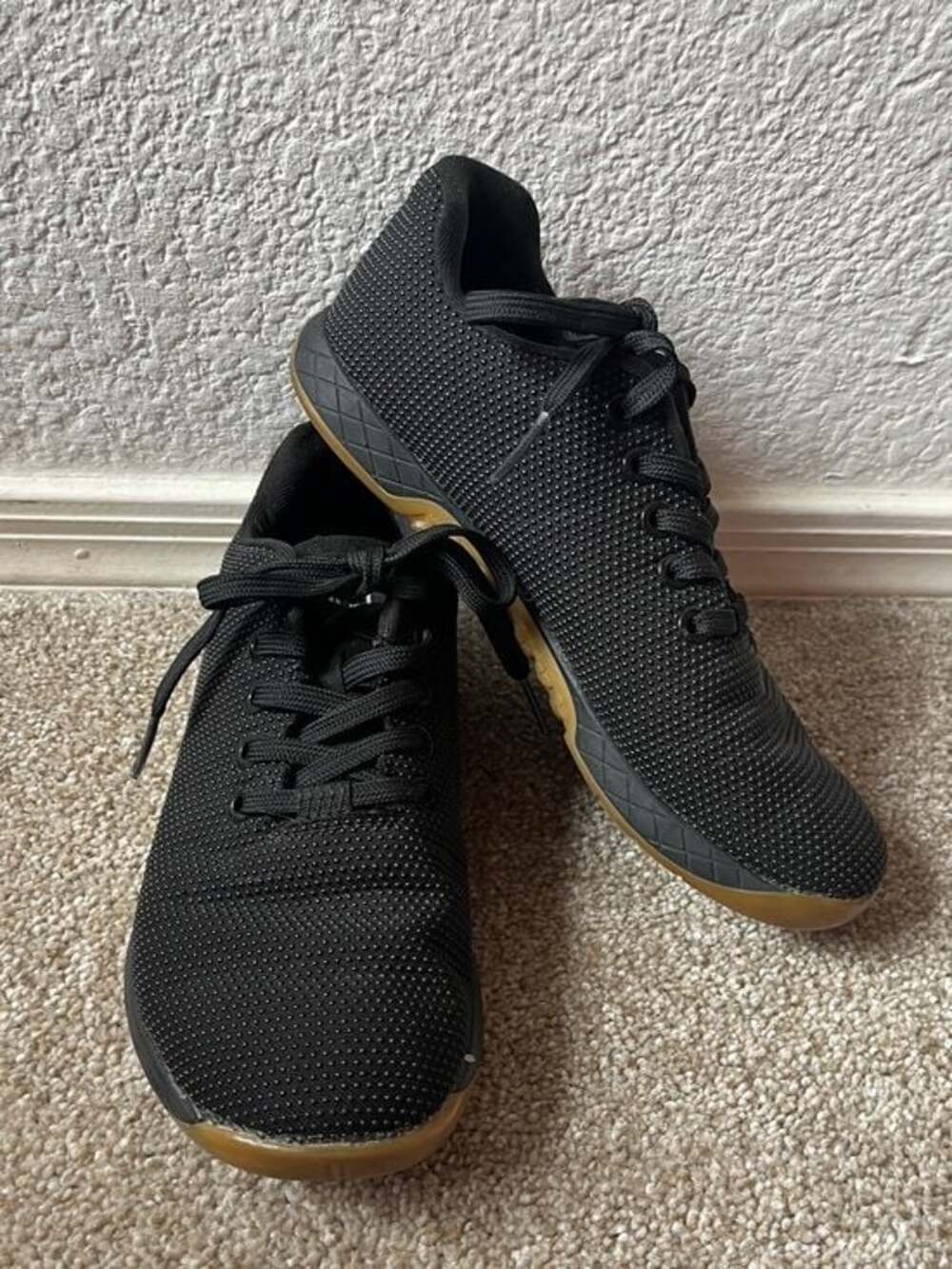 NOBULL Unisex Outerwork Black Training Shoes w/Gum Sole - Size M5.5 / W7